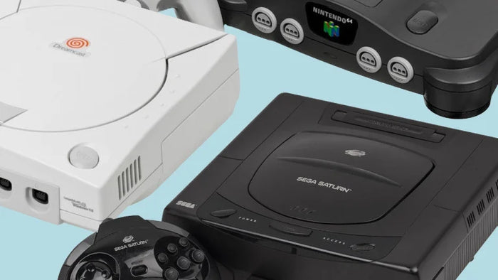 Klassische Retro-Gaming-Konsolen
