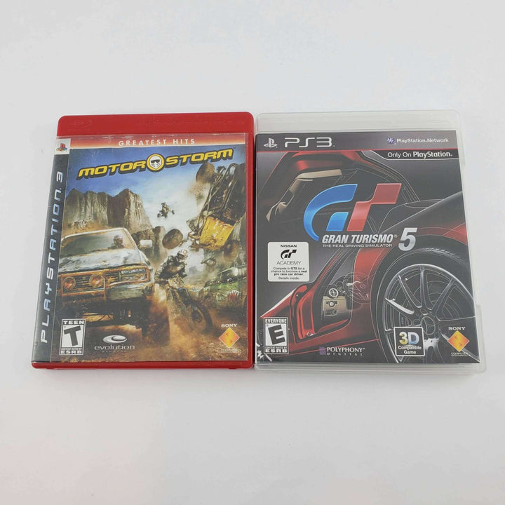 Playstation 3 Console Slim Bundle: Motorstorm & Gran Turismo 5 | Retrolio Games