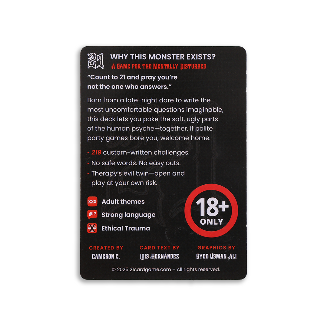 TWENTY-ONE™ Adult Party Card Game (18+) | 225 Cards for Game Night Fun