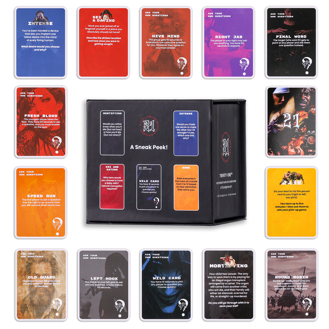 TWENTY-ONE™ Adult Party Card Game (18+) | 225 Cards for Game Night Fun