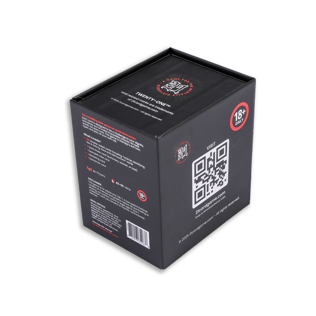 TWENTY-ONE™ Adult Party Card Game (18+) | 225 Cards for Game Night Fun