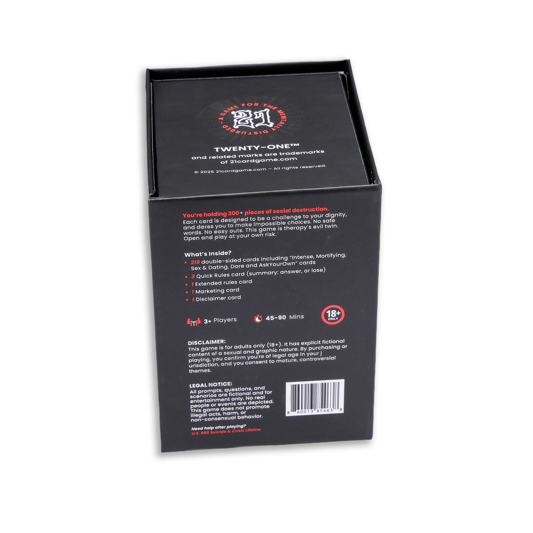 TWENTY-ONE™ Adult Party Card Game (18+) | 225 Cards for Game Night Fun