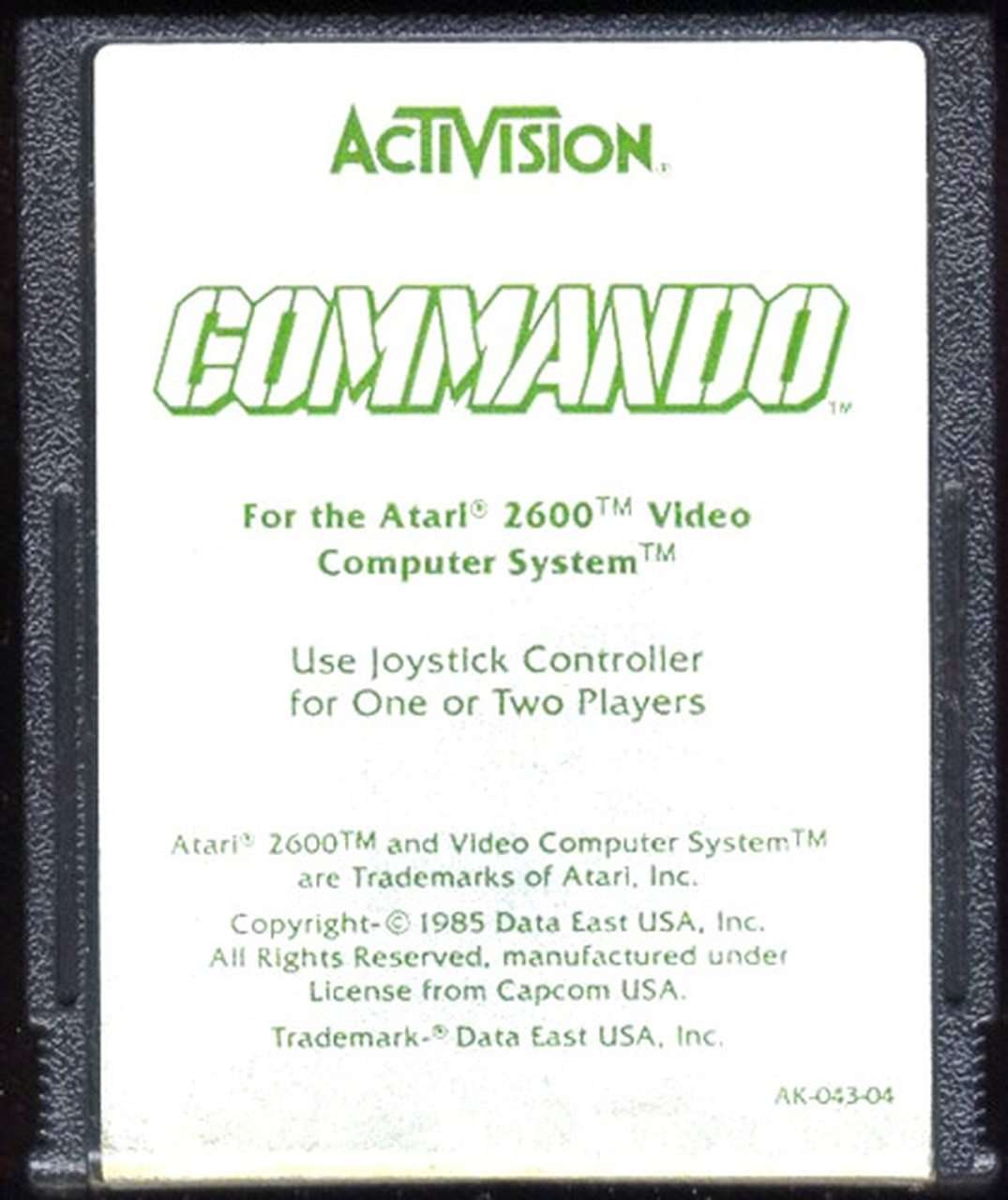 COMMANDO - ATARI 2600 GAME - Atari 2600 Game | Retrolio Games