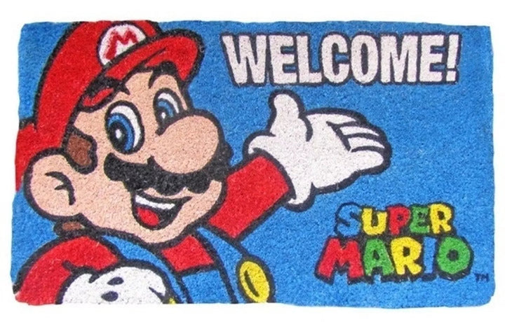 Door Mat: Nintendo - Super Mario Welcome - Retro vGames