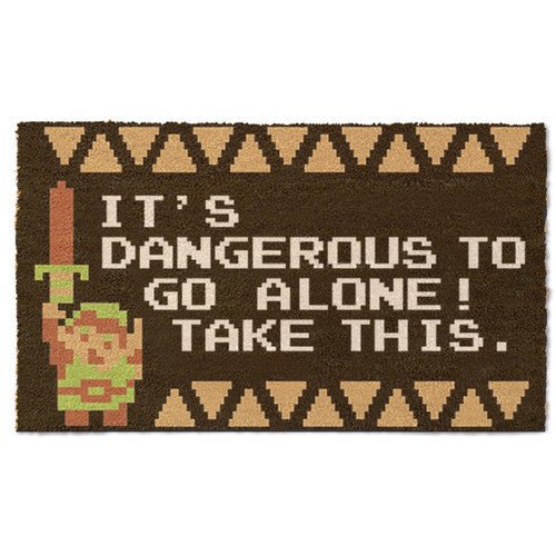 Door Mat - Zelda: It's Dangerous - Retro vGames