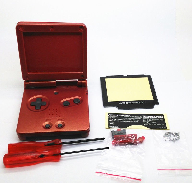 Game Boy Advance SP Replacement Housing - Flame Red - Retro vGames