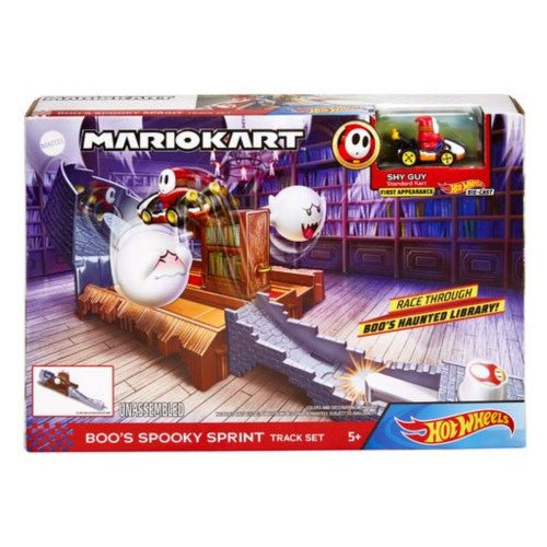 Hot Wheels Mario Kart Boo's Spooky Sprint Track Set - Retro vGames