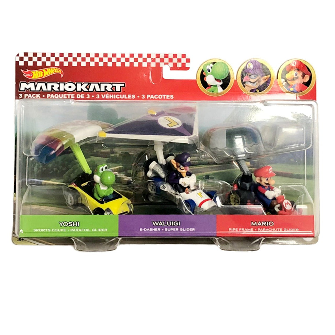 Hot Wheels: Mario Kart Gliders 3-Pack Bundle - Retro vGames