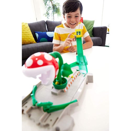 Hot Wheels Mario Kart Piranha Plant Slide Track Set - Retro vGames