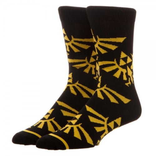 Legend of Zelda Black Crew Socks - Retro vGames