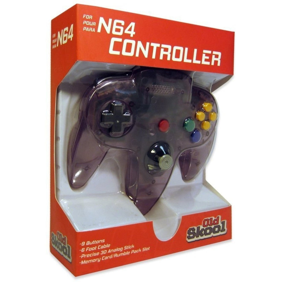 N64 Controller Clear Atomic Purple - Retro vGames