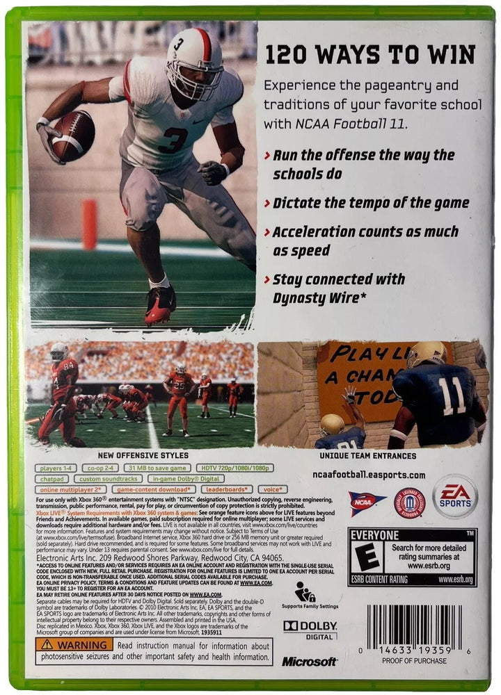NCAA Football 11 – Xbox 360 Game - Retro vGames