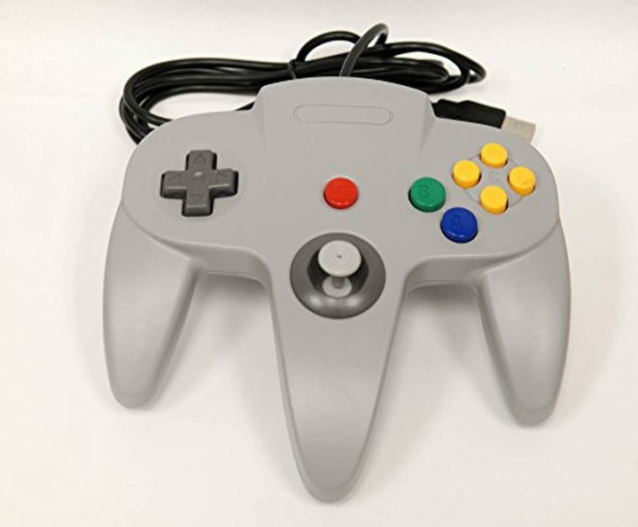 NEW Nintendo 64 N64 USB Controller - Gray - Retro vGames
