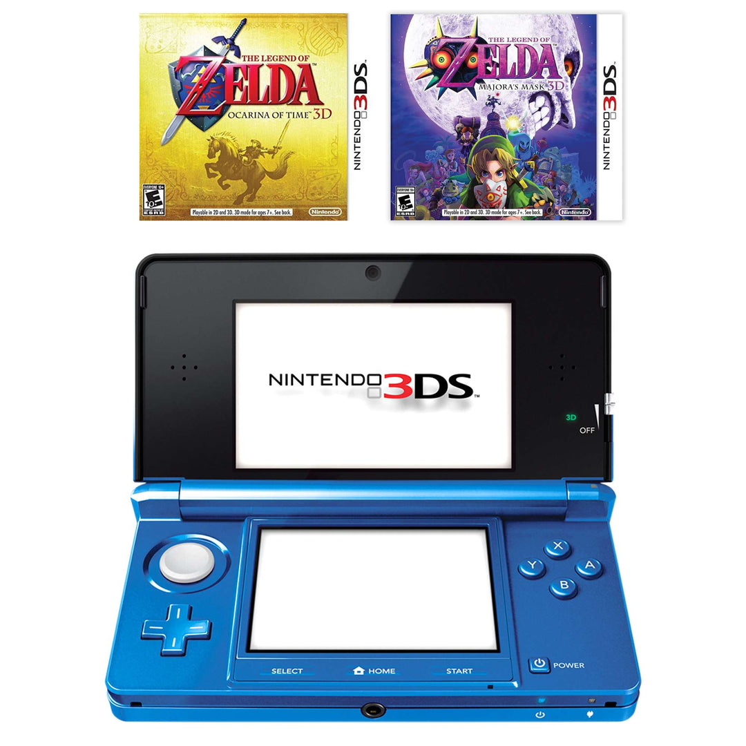 Nintendo 3DS Console Bundle: Ocarina of Time 3D + Majora’s Mask 3D - Retro vGames