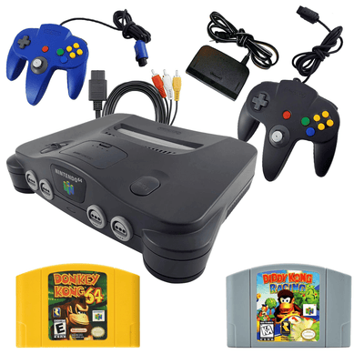 Nintendo 64 (N64) Console Bundle: Donkey Kong 64 & Diddy Kong Racing