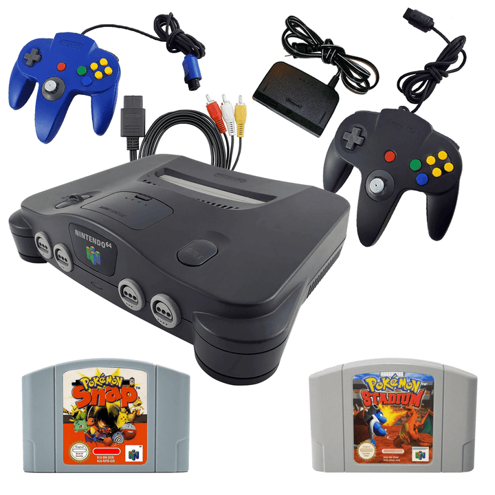 Nintendo 64 (N64) Console Bundle: Pokémon Stadium & Pokémon Snap - Retro vGames