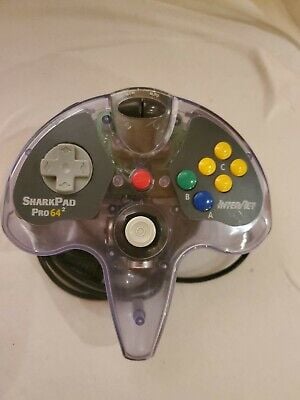 Nintendo 64 N64 Interact Shark Pad Pro 64 2 Controller (Clear) - Retro vGames