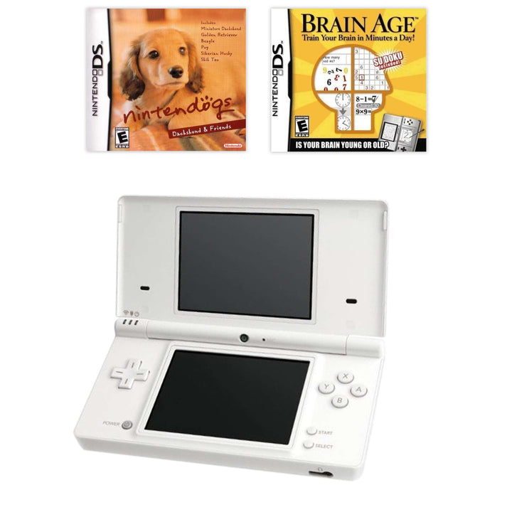 Nintendo DS Lite Console: Nintendogs & Brain Age - Retro vGames