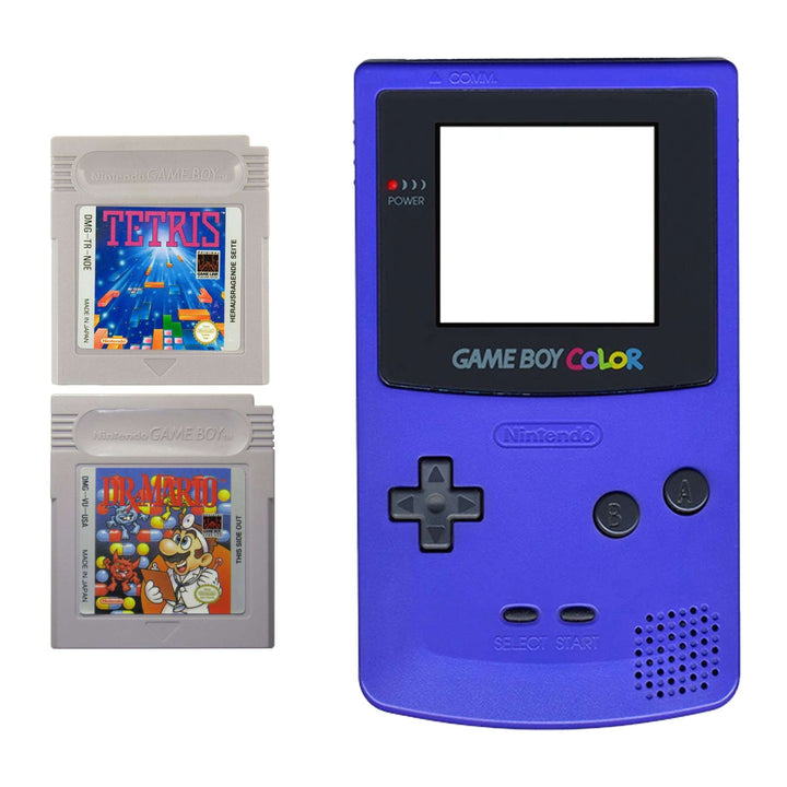 Nintendo Gameboy Color Console: Tetris & Dr Mario Bundle - Retro vGames