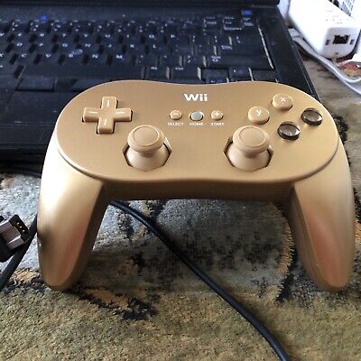 Nintendo Wii Classic Pro Controller- Gold - Retro vGames