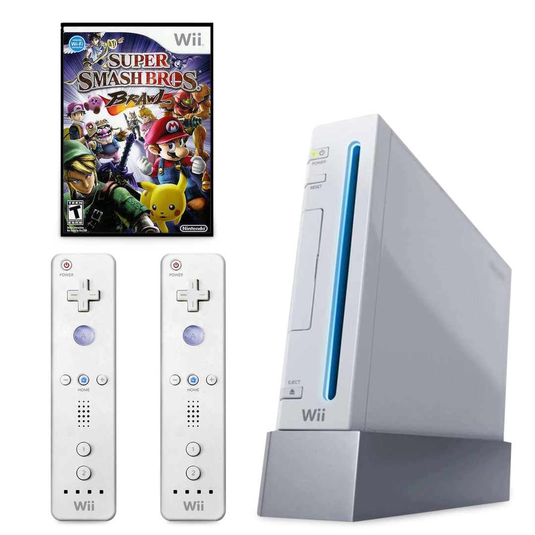 Nintendo Wii Console Bundle: Super Smash Bros Brawl - Retro vGames