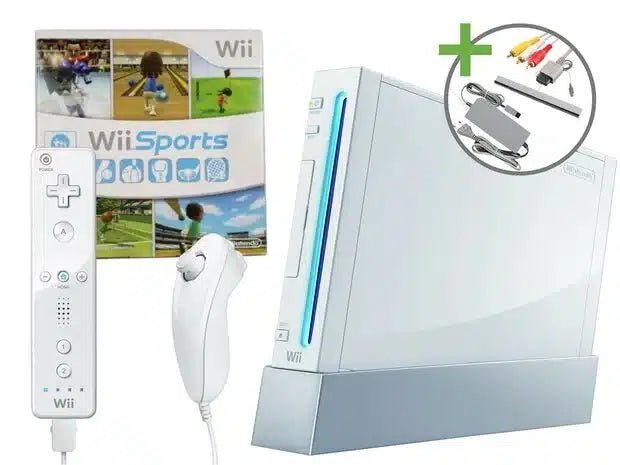 Nintendo Wii Console Bundle - Wii Sports + Wii Sports Resort - Retro vGames