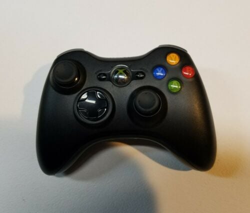Original Microsoft XBOX 360 Wireless Controller - Black - Retro vGames
