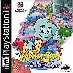 Pajama Sam You Are What You Eat From Your Head to Your Feet - PS1 Game - Retro vGames