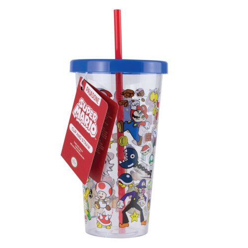 Plastic Cup & Straw - Super Mario - Retro vGames