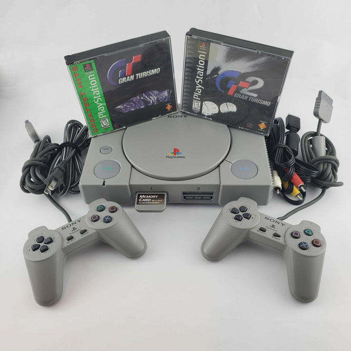 Playstation 1 (PS1) Console Bundle: Gran Turismo 1 & 2 - Retro vGames