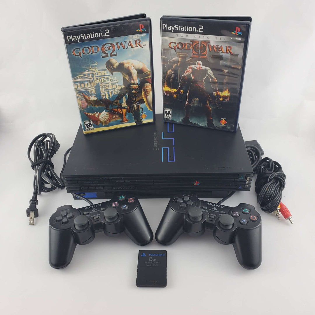 Playstation 2 (PS2) Console Bundle: God of War 1 & 2 - Retro vGames