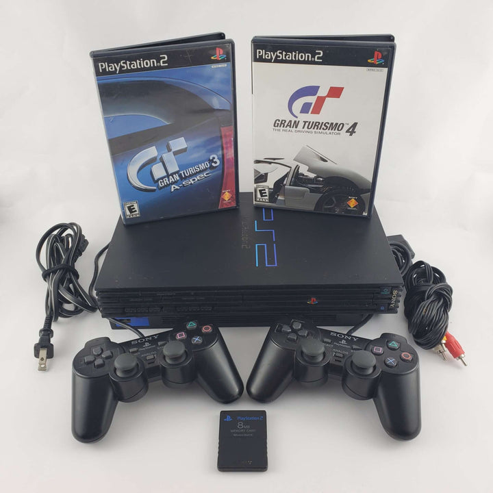 Playstation 2 (PS2) Console Bundle: Gran Turismo 3 & 4 - Retro vGames