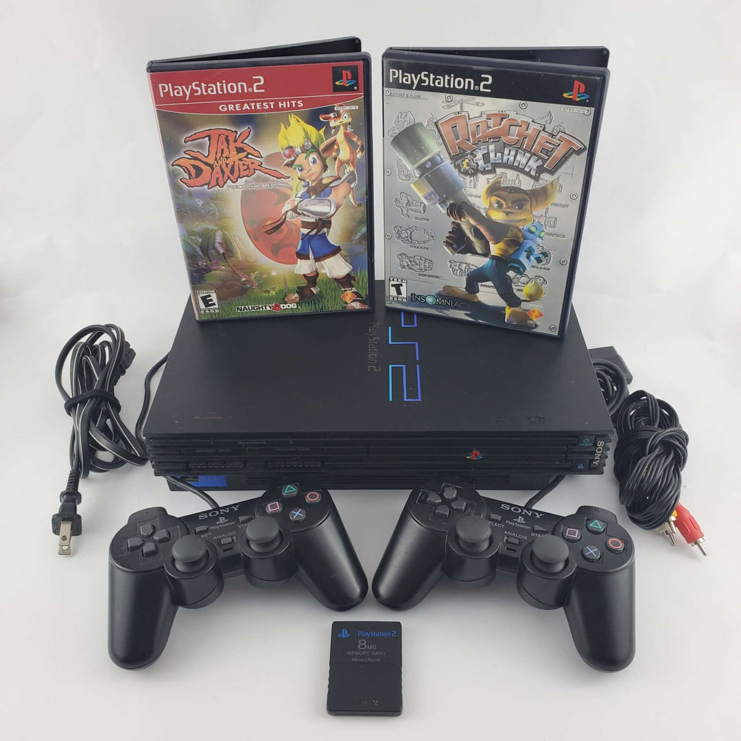 Playstation 2 (PS2) Console Bundle: Jak & Daxter / Ratchet & Clank - Retro vGames