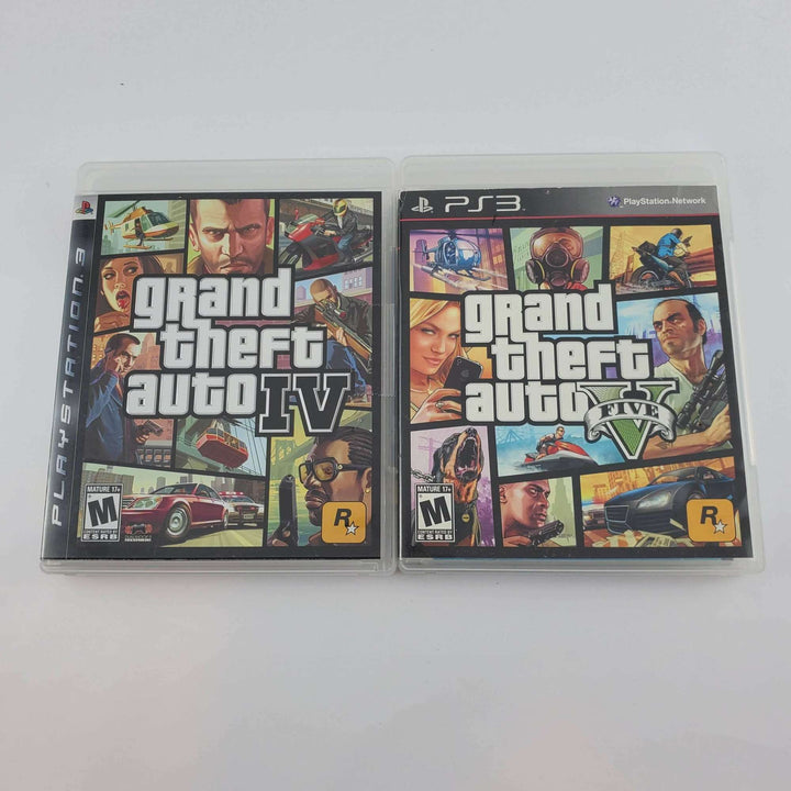 Playstation 3 (PS3) Console Bundle: Grand Theft Auto IV + V - Retro vGames