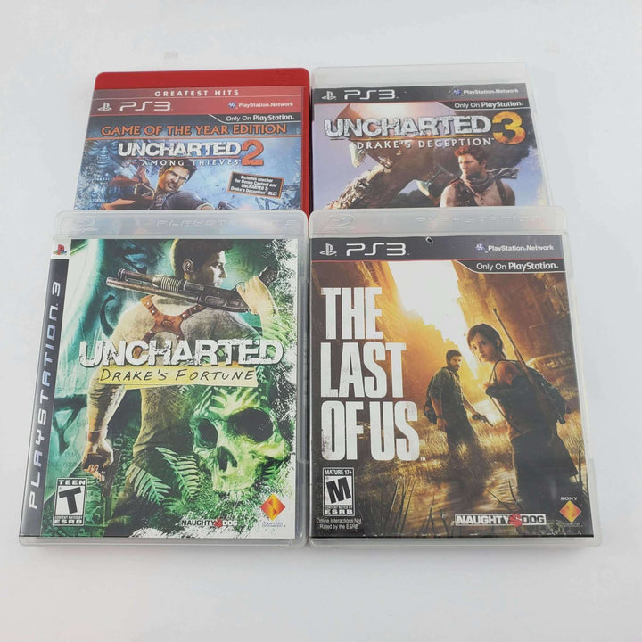 Playstation 3 (PS3) Console Bundle: Uncharted 1, 2, 3 & Last of Us - Retro vGames