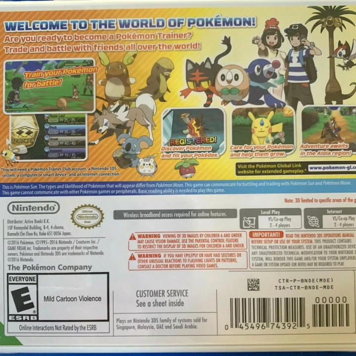Pokemon Sun - 3DS Game - Retro vGames
