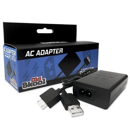 PS Vita 1000 AC Adapter w/ USB Data Cable - Old Skool - Retro vGames