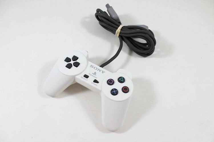 PS1 Original Analog WHITE Controller - Retro vGames