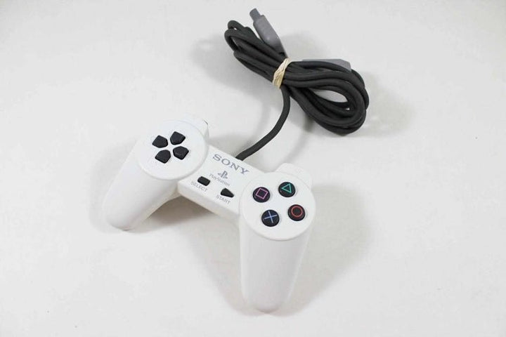 PS1 Original Analog WHITE Controller - Retro vGames