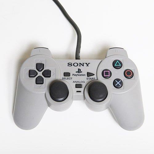 PS1 Original Dual Shock Grey Controller - Retro vGames