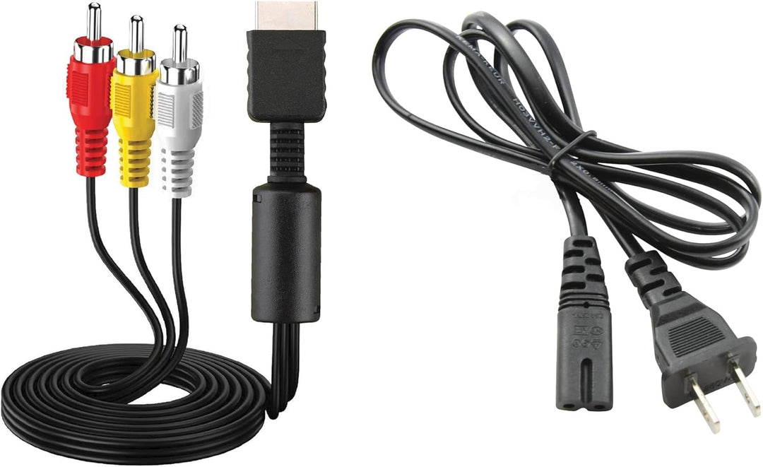 PS1 Power Cord & AV Cable - Retro vGames