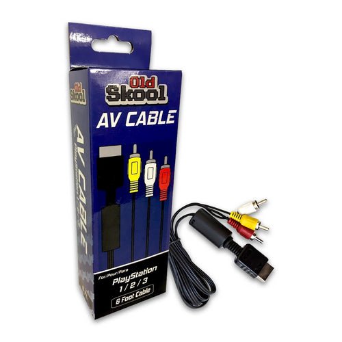 PS1 / PS2 / PS3 AV Cable - Old Skool - Retro vGames