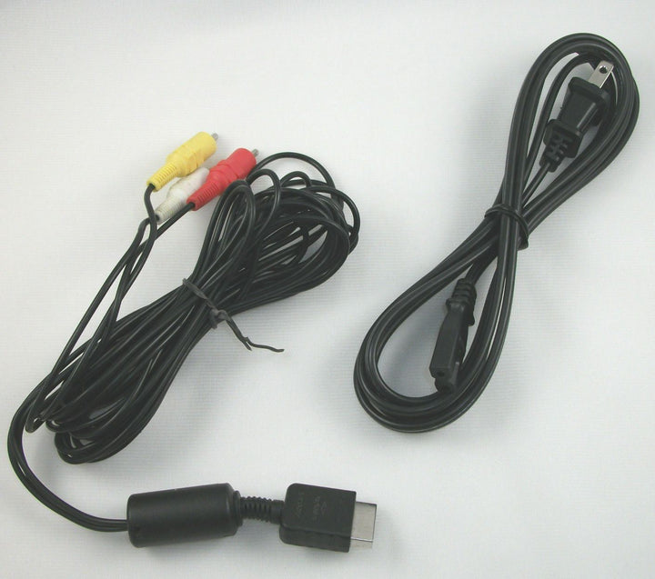 PS2 Fat Power Cord & AV Cable - Retro vGames