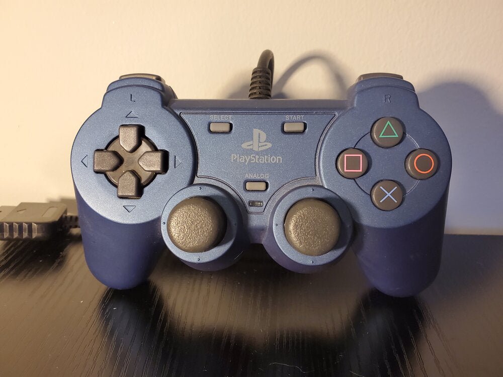 PS2 Playstation 2 Wireless Force 2 Katana Controller (Blue) - Retro vGames