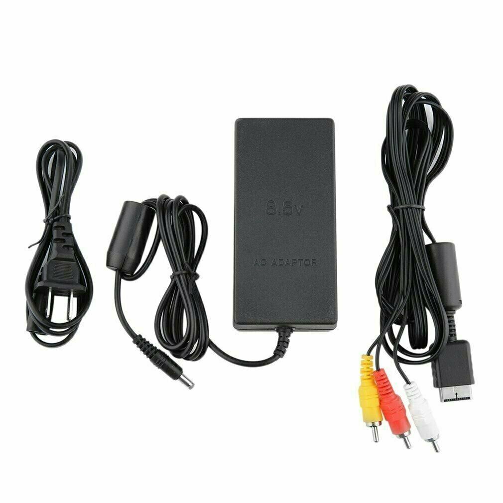 PS2 Slim Power Cord & AV Cable - Retro vGames