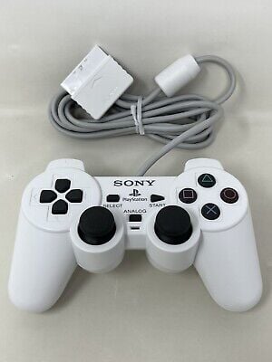 PS2 White Wired Controller - Retro vGames