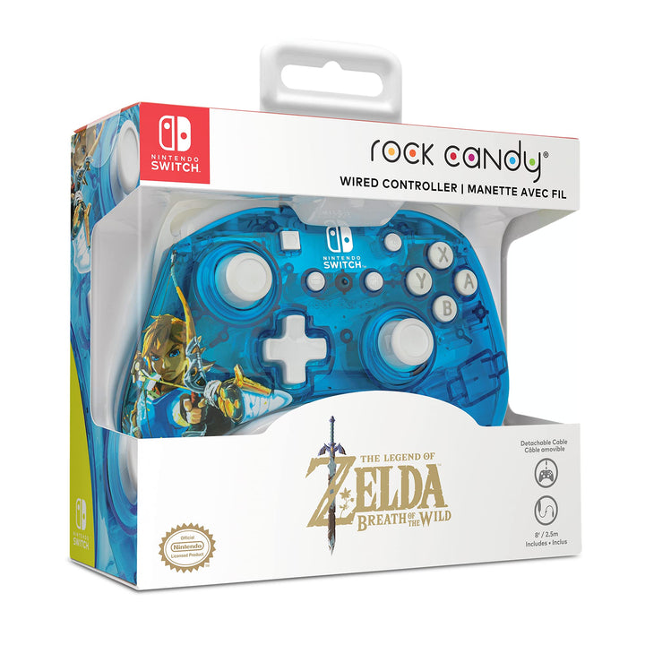 Rock Candy Wired Nintendo Switch Pro Controller - Zelda Breath of the Wild - Retro vGames