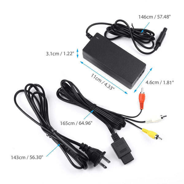 Nintendo Gamecube Power Supply & AV Cables - Image 3
