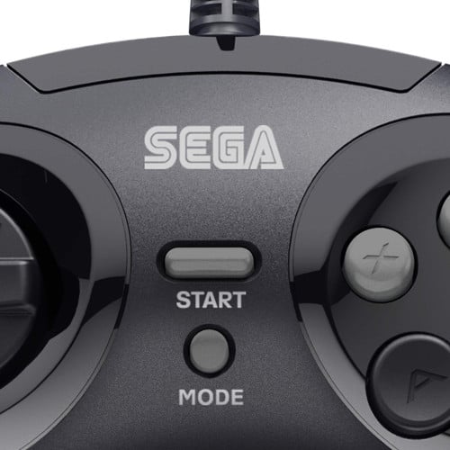 SEGA Genesis 8-button Arcade USB Pad Black - Retro vGames
