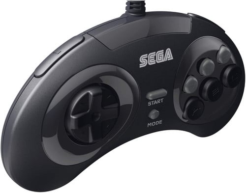 SEGA Genesis 8-button Arcade USB Pad Black - Retro vGames